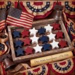 Amyhill 18 Pcs 4th of July Decorations Wooden Star, Memorial Day Table Centerpiece Red White and Blue Independence Patriotic Bowl Fillers Labor Day Decor for Home Tiered Tray Rustic Farmhouse