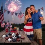 Amyhill 18 Pcs 4th of July Decorations Wooden Star, Memorial Day Table Centerpiece Red White and Blue Independence Patriotic Bowl Fillers Labor Day Decor for Home Tiered Tray Rustic Farmhouse