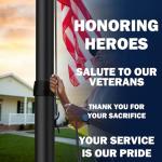 KBLOONG 25FT Heavy Duty Flag Pole for Outside House,2.68" Ultra Wide Aluminum Base,100MPH Wind Resistant Rustproof Flagpole Kit with 3x5 USA Flag for Yard Outdoor Residential Commercial Display