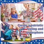 SiliFine 3 Sets Patriotic Centerpieces for Tables Red White Blue 250th Anniversary Decor Memorial Day 4th of July Include 15.75 Inches Artificial Berry Stem Picks Metal Flowers Vase for Home Office