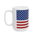 Lightfire Printing Patriotic American Flag Cup Novelty Coffee Mug for Office and Home Indepedance Day, Presidents Day, 4th of July Gifts – 11oz or 15oz (08 - American Flag, 15oz)