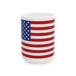 Lightfire Printing Patriotic American Flag Cup Novelty Coffee Mug for Office and Home Indepedance Day, Presidents Day, 4th of July Gifts – 11oz or 15oz (08 - American Flag, 15oz)