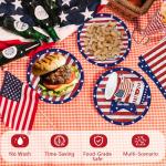 168Pcs 4th of July Independence Day Party Supplies, American Flag Patriotic Party Plates and Napkins, Cups, Knife and Fork for 250th Anniversary and Memorial Day Celebration, Serves 24 Guests
