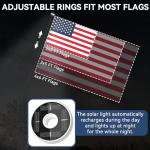 ZMTECH 10 FT Flag Pole in Ground with Solar Light, Heavy Duty Flag Pole Holder for Outside House with Solar Light and 5 Pronges Base, Flag Pole Kit for Outdoor Garden Decor(1 Pack,Without Flag)