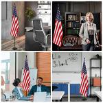 SENZHIYI Indoor Telescoping Flag Pole with Base 6FT-8FT,Aluminum Commercial Indoor Flagpole with Black Ball Top Finial,Heavy Duty Indoor Flag Pole Kit for Office School City Hall Black 2Pack