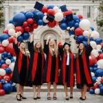 Tesochye 143Pcs Red White and Blue Balloon Arch Kit,Navy Blue Ruby Red Sand White Patriotic Balloons for Graduation Patriotic 4th of July Independent Day Nautical Baseball Birthday Party Decorations