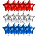 Red White and Blue Star Balloons 15pcs 18Inch 4th of July Balloons Fourth of July Patriotic Balloon Metallic Star Shape Foil Balloon for 4th of July Memorial Day Patriotic Independence Day Party Decor