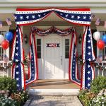 USA Bunting Flag 4th of July Red White Blue American Patriotic Independence Day and Memorial Days Decorations
