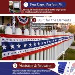 USA Bunting Flag 4th of July Red White Blue American Patriotic Independence Day and Memorial Days Decorations