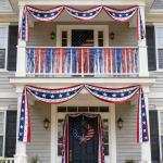 USA Bunting Flag 4th of July Red White Blue American Patriotic Independence Day and Memorial Days Decorations