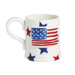 Mud Pie Ceramic American Flag Americana Mug, 15oz