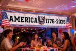 250th Anniversary Banner, 1776-2026 USA Patriotic Outdoor Sign, 4th of July Home Garden Red White and Blue Decoration 120 x 20 inch