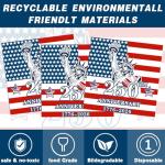 4th of July Party Supplies Set, Patriotic Theme Kit for Independence & Election Day Decorations, Includes Plates, Napkins, Cups, Patriotic & 4th of July Party Decorations-20 Guests (Light Blue)