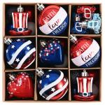 Valery Madelyn 4th of July Tree Decorations for Patriotic Memorial Day Ornaments, 35Pcs Red White Blue Shatterproof Top Hat Star Americana Hanging Ball Decor for Independence Day USA 250th Anniversary