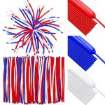 Charnoel 200 Pcs 4th of July Party Decoration 260Q Long Latex Balloons 250th Anniversary USA Patriotic DIY Decoration Red Blue White Balloons for American Patriotic Party Supplies (4th of July)