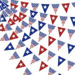 60Ft Patriotic Party Decorations Red Blue White Patriotic Themed Nylon Banner Flag Garland Streamers for USA American 4th of July Independence National Day Birthday Baby Shower Party Decorations