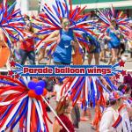 Charnoel 200 Pcs 4th of July Party Decoration 260Q Long Latex Balloons 250th Anniversary USA Patriotic DIY Decoration Red Blue White Balloons for American Patriotic Party Supplies (4th of July)