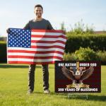 Rngmsi 250th Anniversary Yard Sign with H Stakes, Patriotic American Eagle Yard Sign, 1776-2026 250 Years of Blessings Eagle Double Sided Sign for Garden Lawn Yard Parade (17 × 12 Inches)