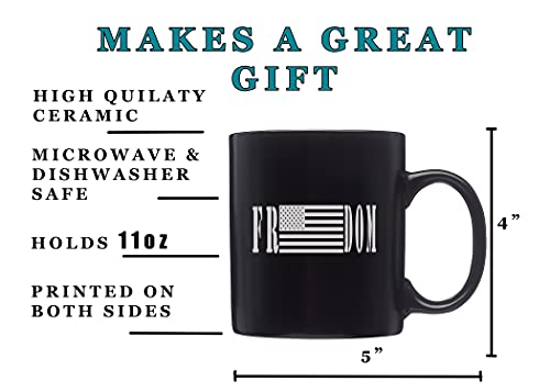 Patriotic Freedom Coffee Mug for Veterans and Patriots