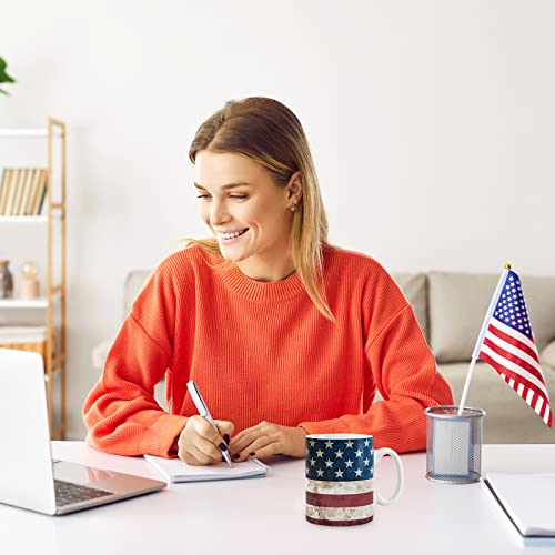 Patriotic 4th of July Ceramic Mugs - Set of 2