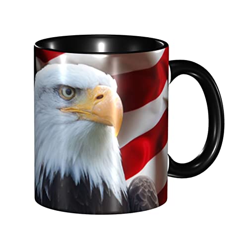 Eagle USA Flag Funny Coffee Mug - 11oz