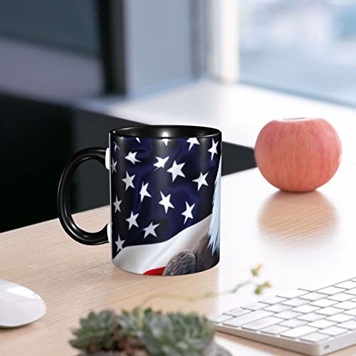 Eagle USA Flag Funny Coffee Mug - 11oz