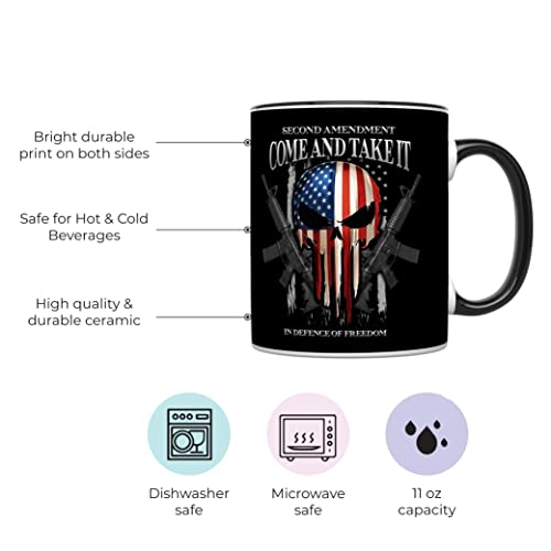 Patriotic Gun Coffee Mug - 11 Oz