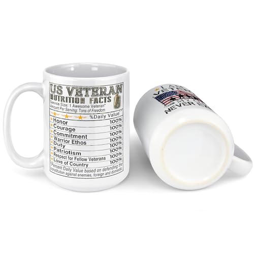 Patriotic Veteran Coffee Mug - 15 Oz