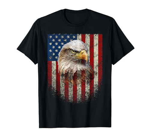 Bald Eagle American Flag Patriotic T-Shirt