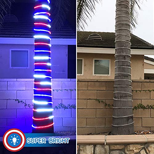 Patriotic LED Rope Lights Kit for July 4th Decoration