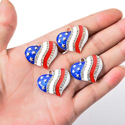 10 Patriotic Enamel Charms for DIY Jewelry