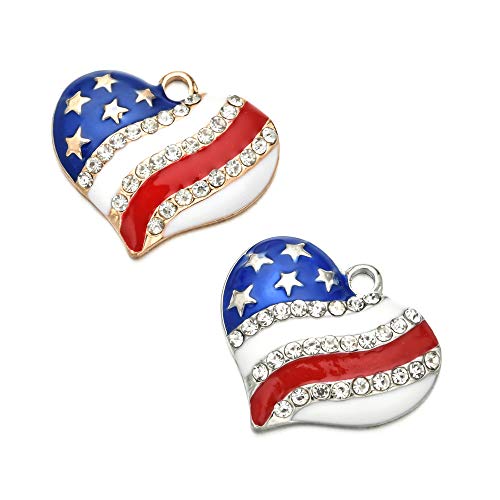 10 Patriotic Enamel Charms for DIY Jewelry