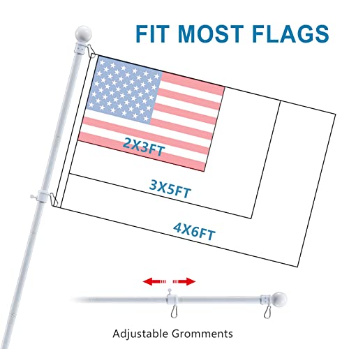 5ft Tangle-Free American Flagpole Kit
