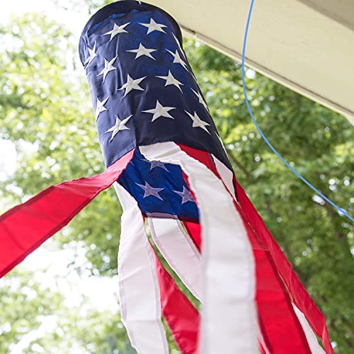 American Flag Windsock Set - Patriotic Outdoor Decor
