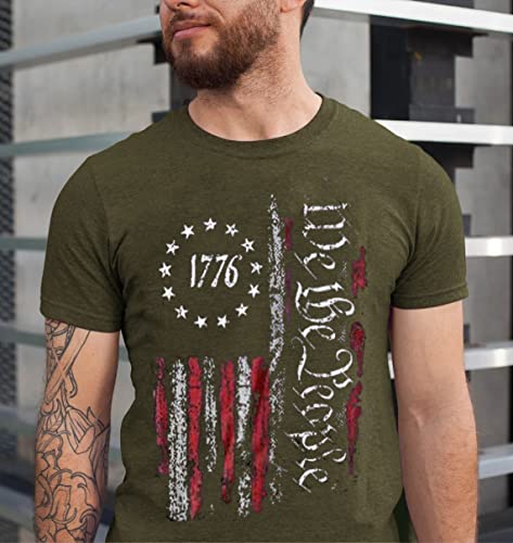 We The People Distressed American Flag Tee