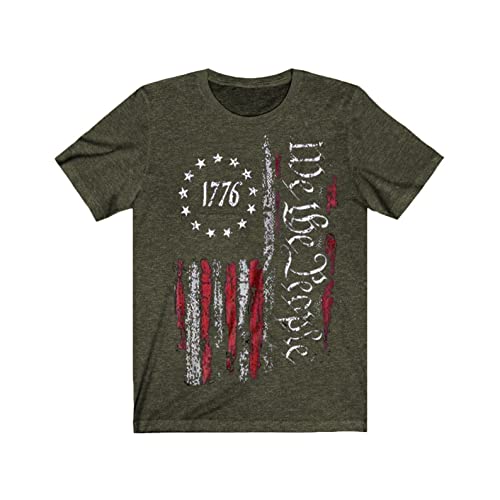 We The People Distressed American Flag Tee
