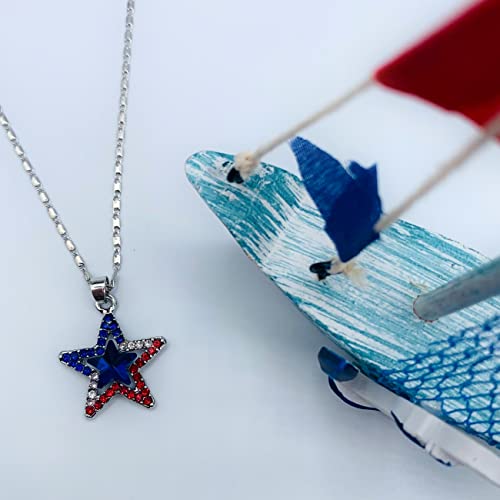 USA Flag Necklace for Women