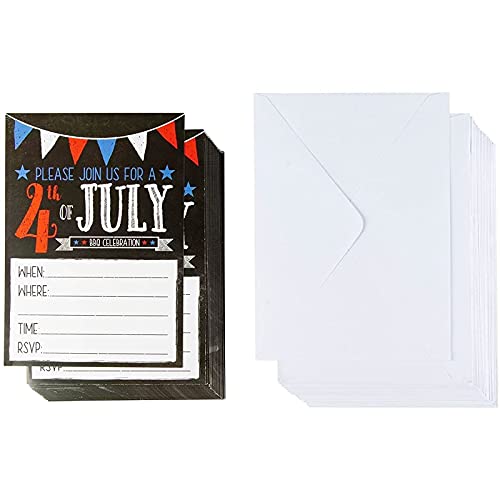 Patriotic Party Invites for 4th of July