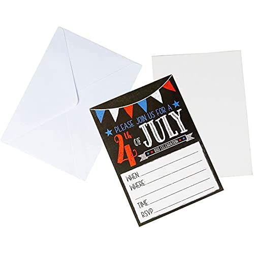 Patriotic Party Invites for 4th of July