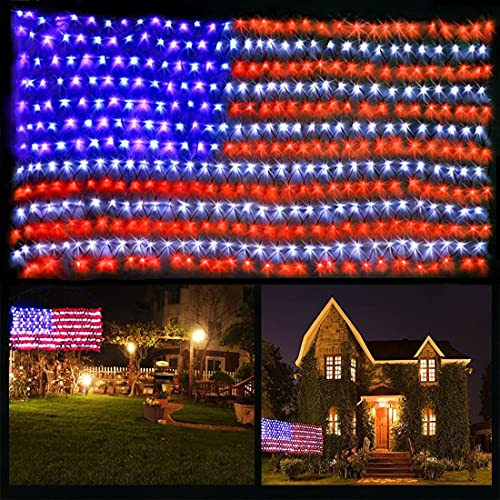 USA Flag Net Lights for Patriotic Holidays