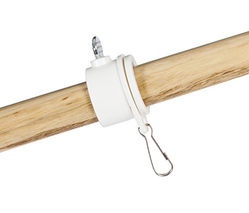 56" Solid Wood Flag Pole with Clips and Spinning Tube