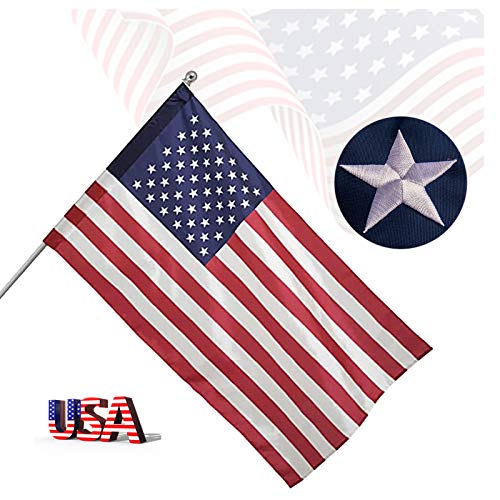 Embroidered American Flag for Indoor/Outdoor Use