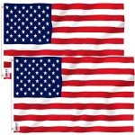 Set of 2 Durable 3x5 ft American Flags