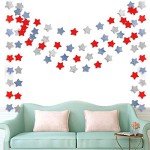 6 Pack Red White Blue Star Streamers Banner