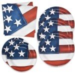 Patriotic Party Supplies for 50 - American Flag