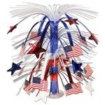 Patriotic Flag Cascade Table Centerpiece