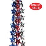 Patriotic Star Beads for Crafting and Decor