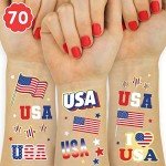 Red, White, and Blue Temporary Tattoos for Celebrations