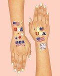Red, White, and Blue Temporary Tattoos for Celebrations