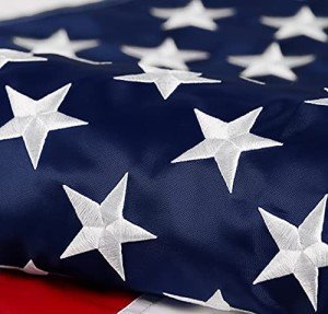Durable 4x6 ft American Flag with Embroidered Stars